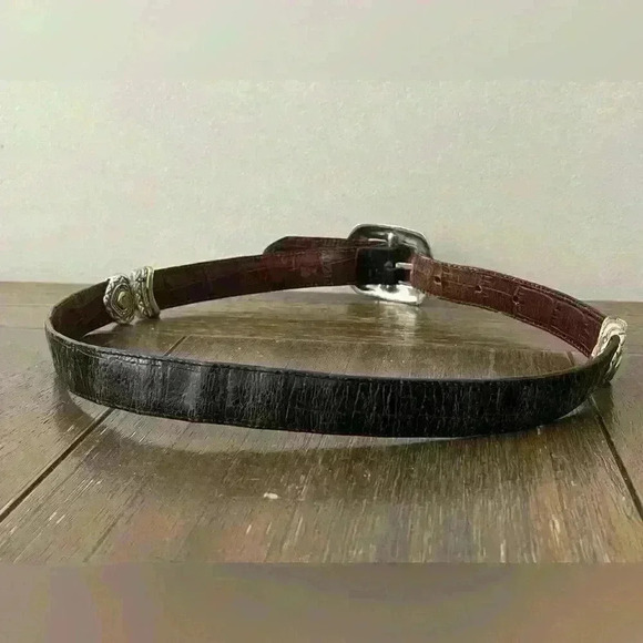 Vintage Western Leather Exotic Reversible Belt Size 28 - Picture 3 of 9